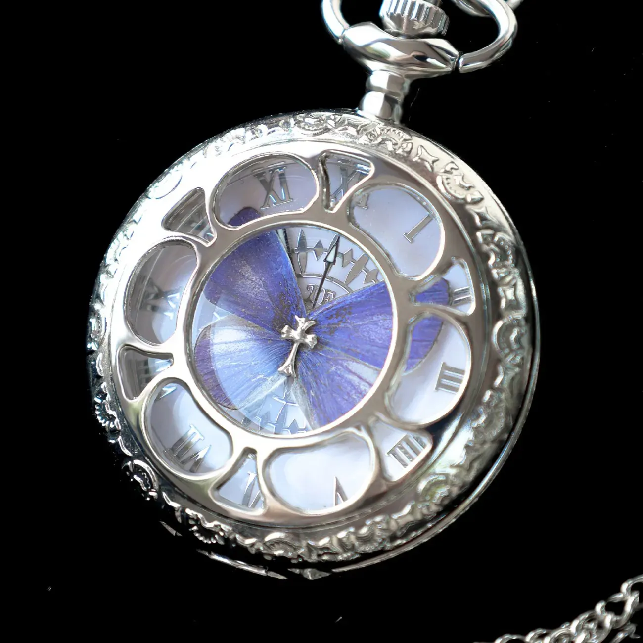 The "Timeless Butterfly" Vintage Locket Necklace & Pocket Watch