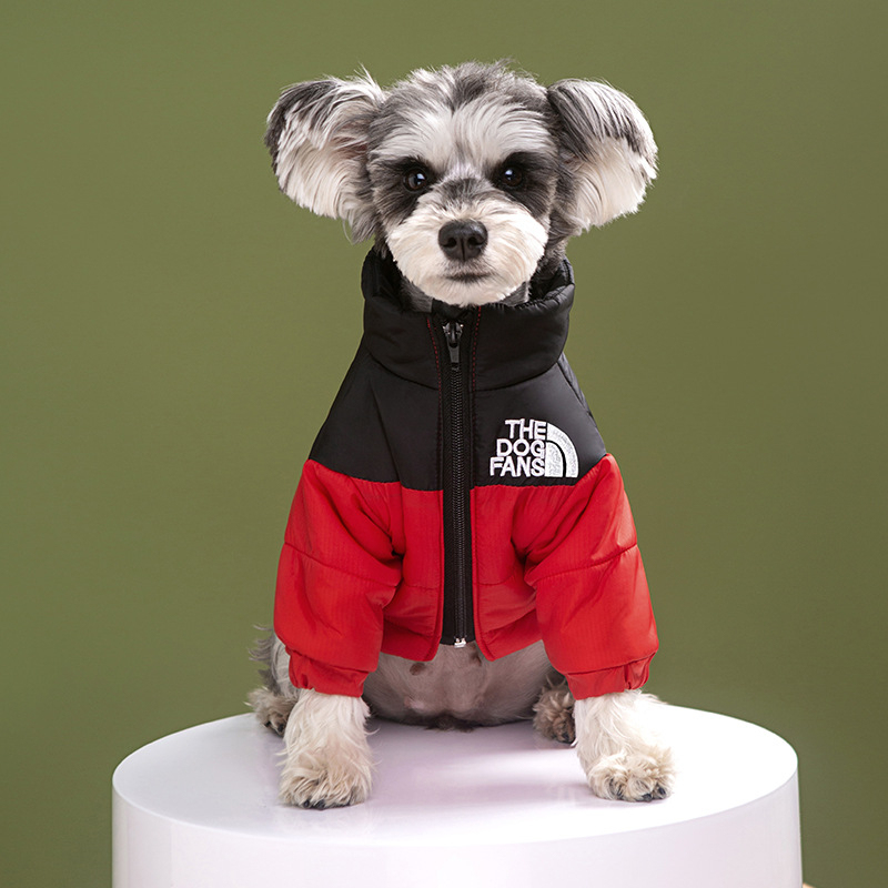 Winter Dog Coat with Hood - Warm Puffer Jacket for Small Medium Dogs, Water-Resistant Windproof Cold Weather Apparel for Puppies, Poodles, Schnauzers, Bichon