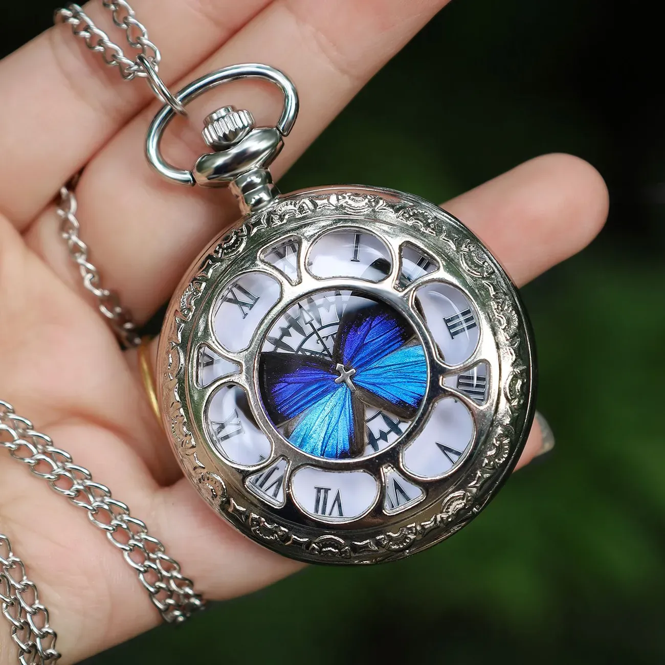 The "Timeless Butterfly" Vintage Locket Necklace & Pocket Watch