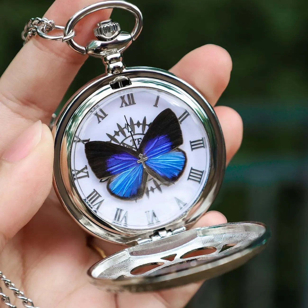 The "Timeless Butterfly" Vintage Locket Necklace & Pocket Watch