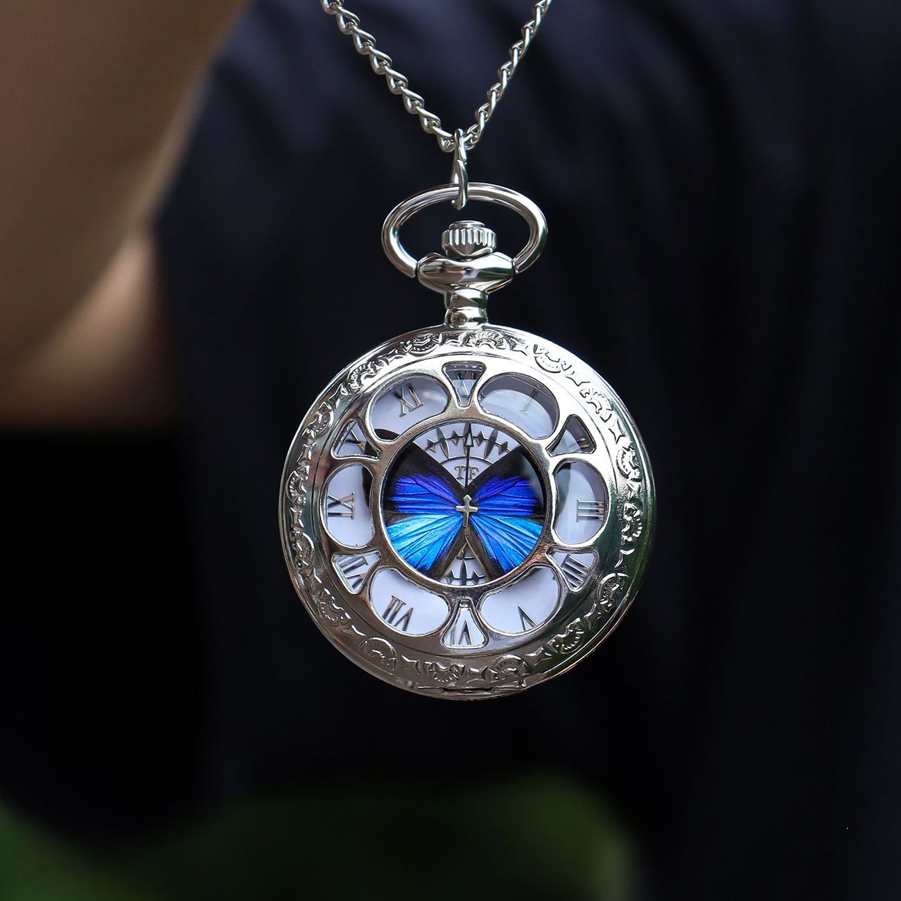 The "Timeless Butterfly" Vintage Locket Necklace & Pocket Watch