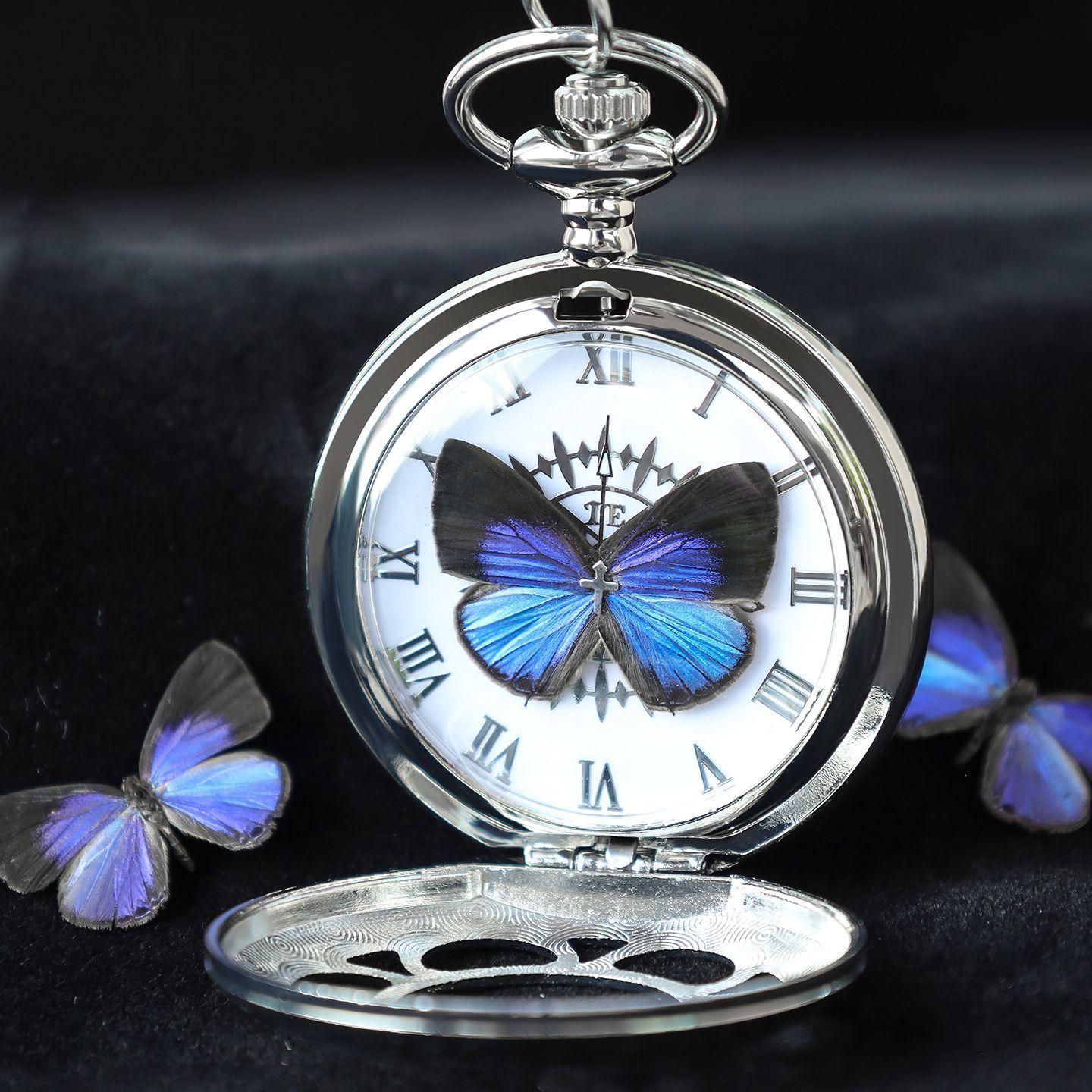 The "Timeless Butterfly" Vintage Locket Necklace & Pocket Watch