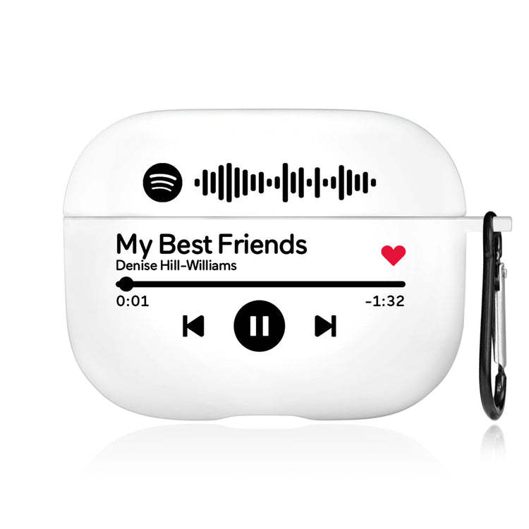 Custom Scannable Spotify Code Airpods Pro Case Blue