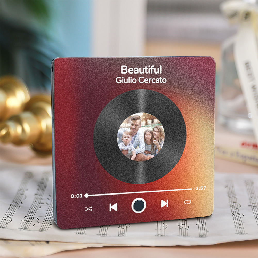 Customized Album Fridge Magnet Personalized Music Fridge Magnet Can Play Songs Family Gifts
