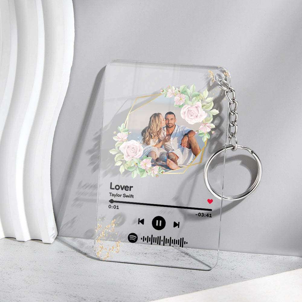 Custom Spotify Code Song Plaque Music Glass Keychain/Plaque/NightLight Gift For Lover - Myphotowallet