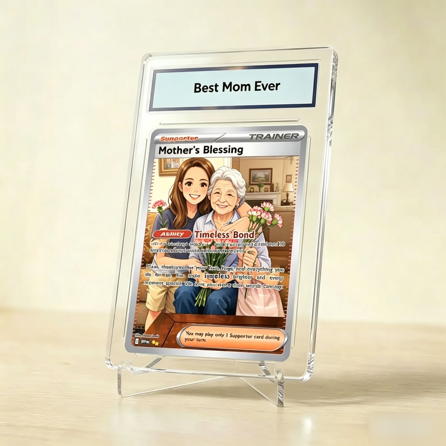 Custom Mothers Day Trading Card Custom Photo Card Gift for Mom Mothers Day Gift