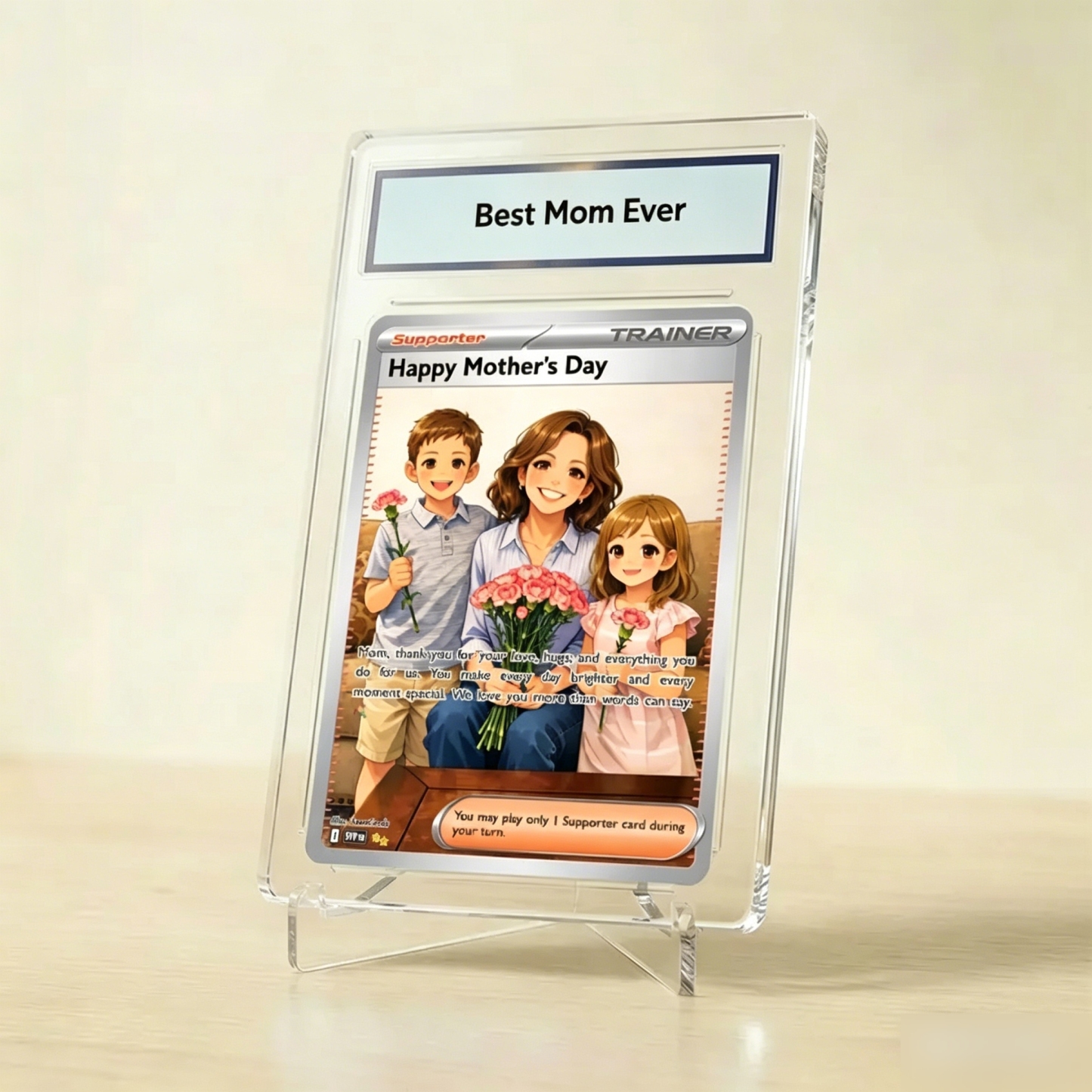 Custom Mothers Day Trading Card Custom Photo Card Gift for Mom Mothers Day Gift