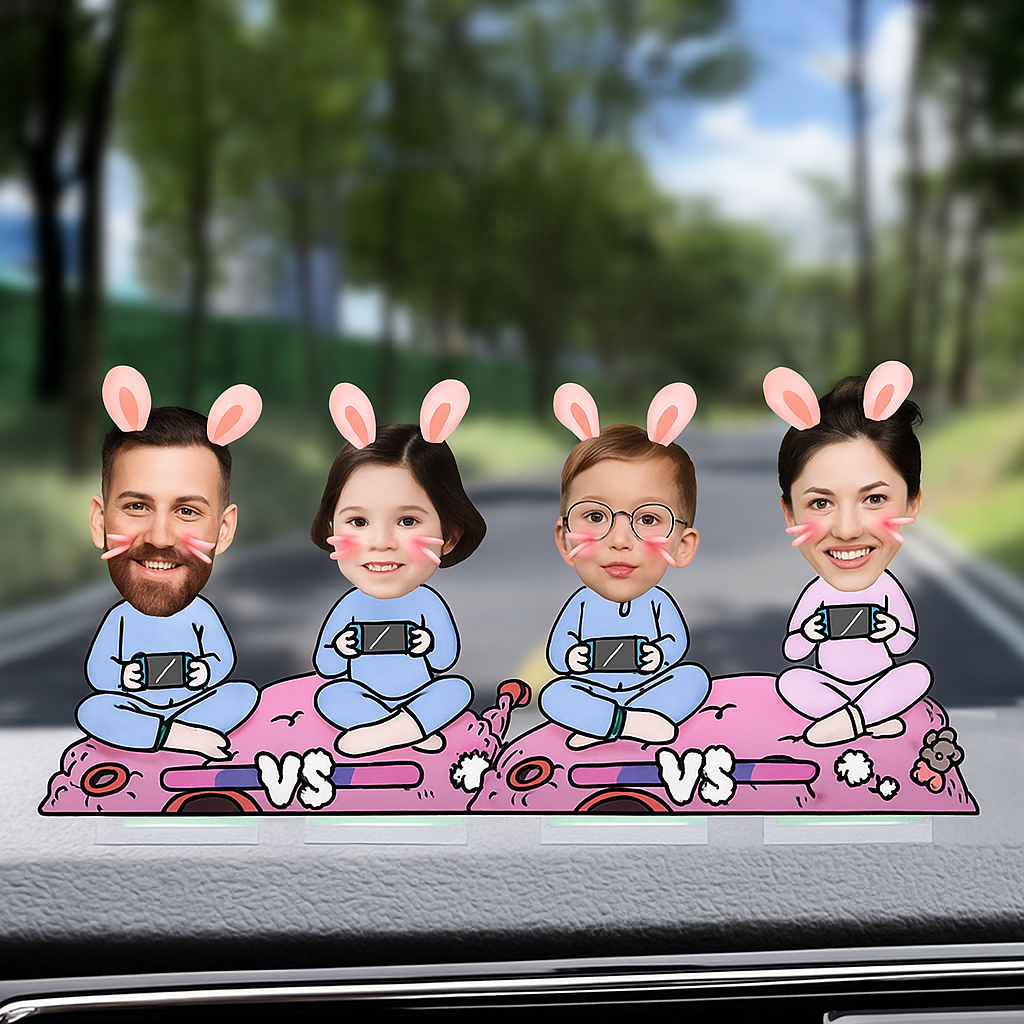 Car shaking ornaments customized solar car shake music photo acrylic car interior decoration