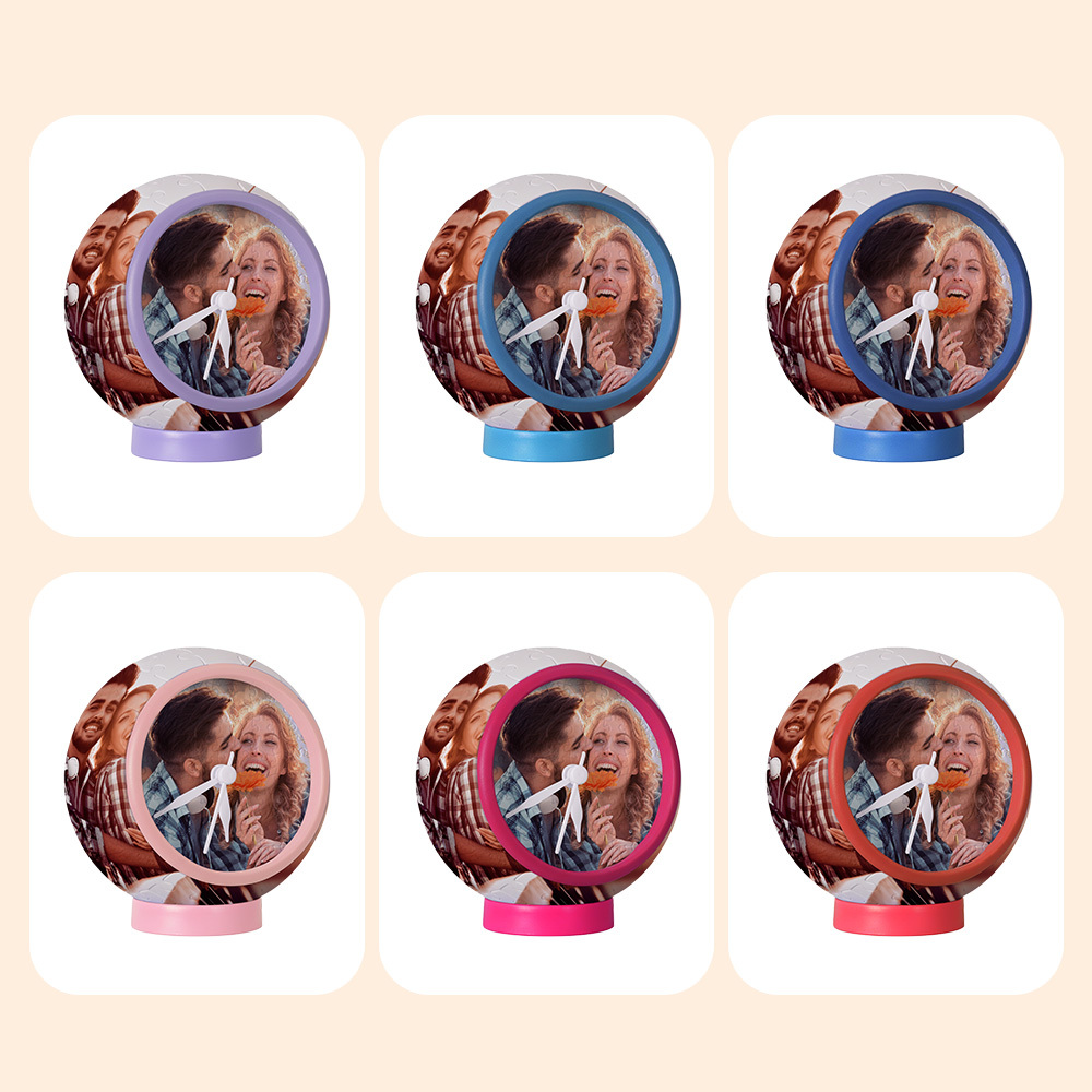 Custom Photo 3D Clock Jigsaw Puzzle Silent Desktop Electronic Table Clock School Creative Companion Gift - 