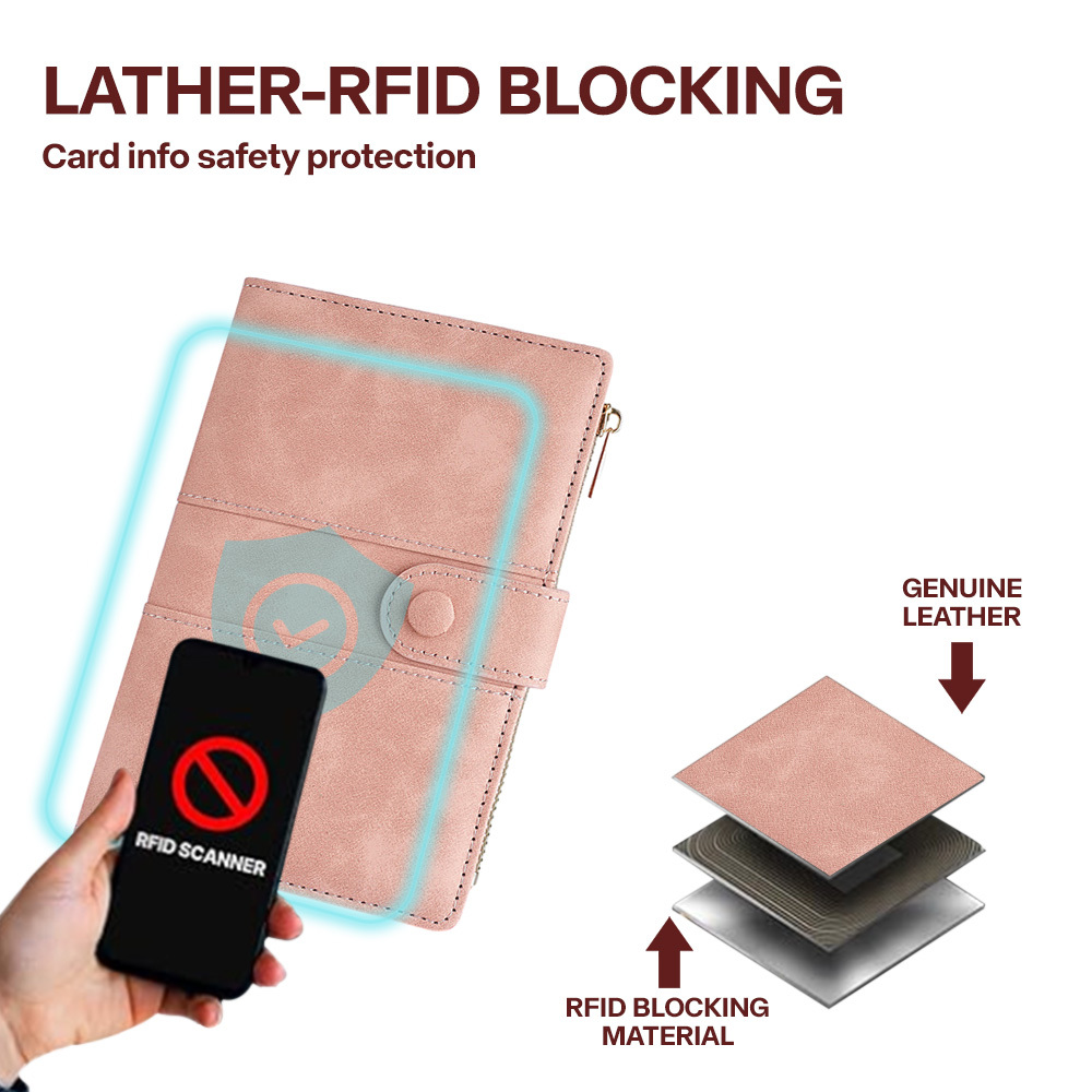 Genuine Soft Leather RFID Ultra-thin Multifunctional Passport Document Bag for Women - The Ultimate Ticket Holder & Organizer