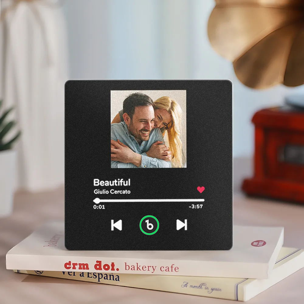 Custom Photo Album Fridge Magnet Personalized Music Fridge Magnet Can Play Songs and Volume Adjustment - 