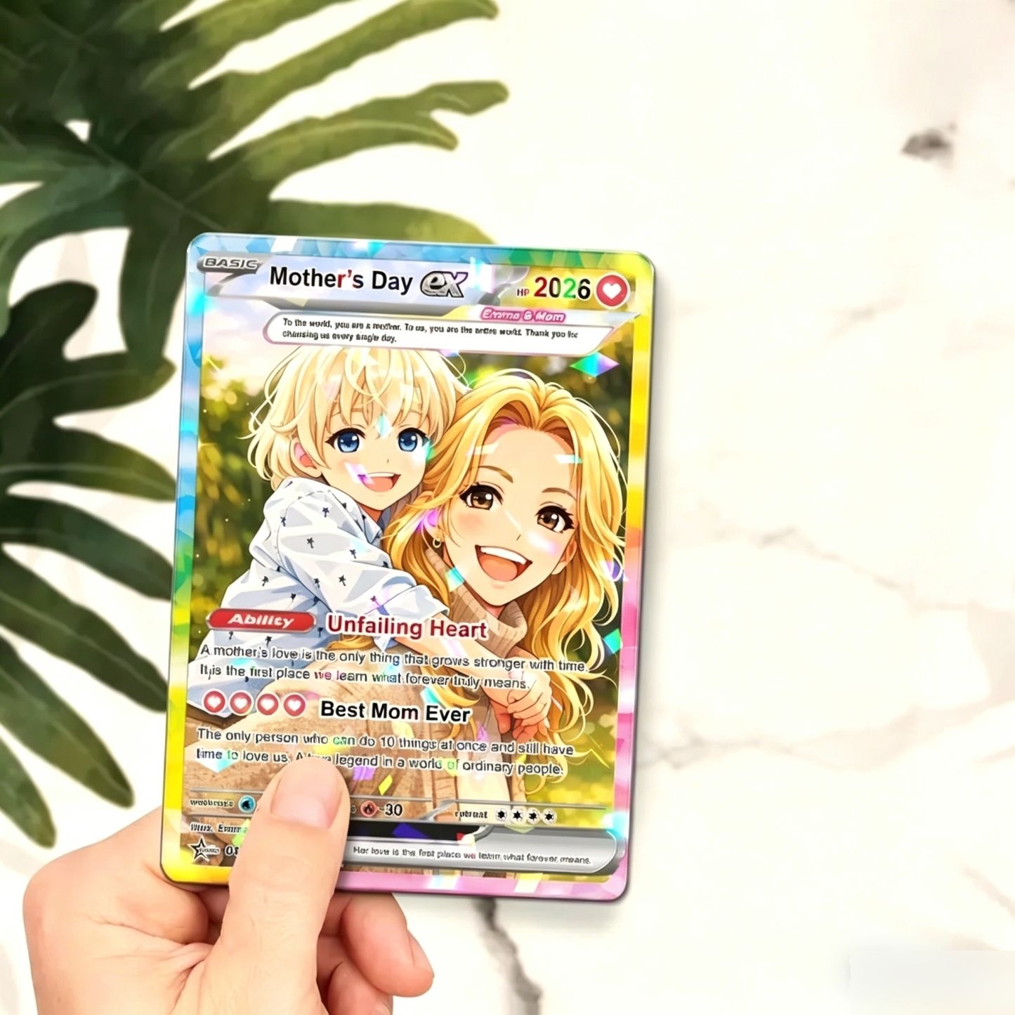 Custom Mothers Day Trading Card Custom Photo Card Gift for Mom Mothers Day Gift