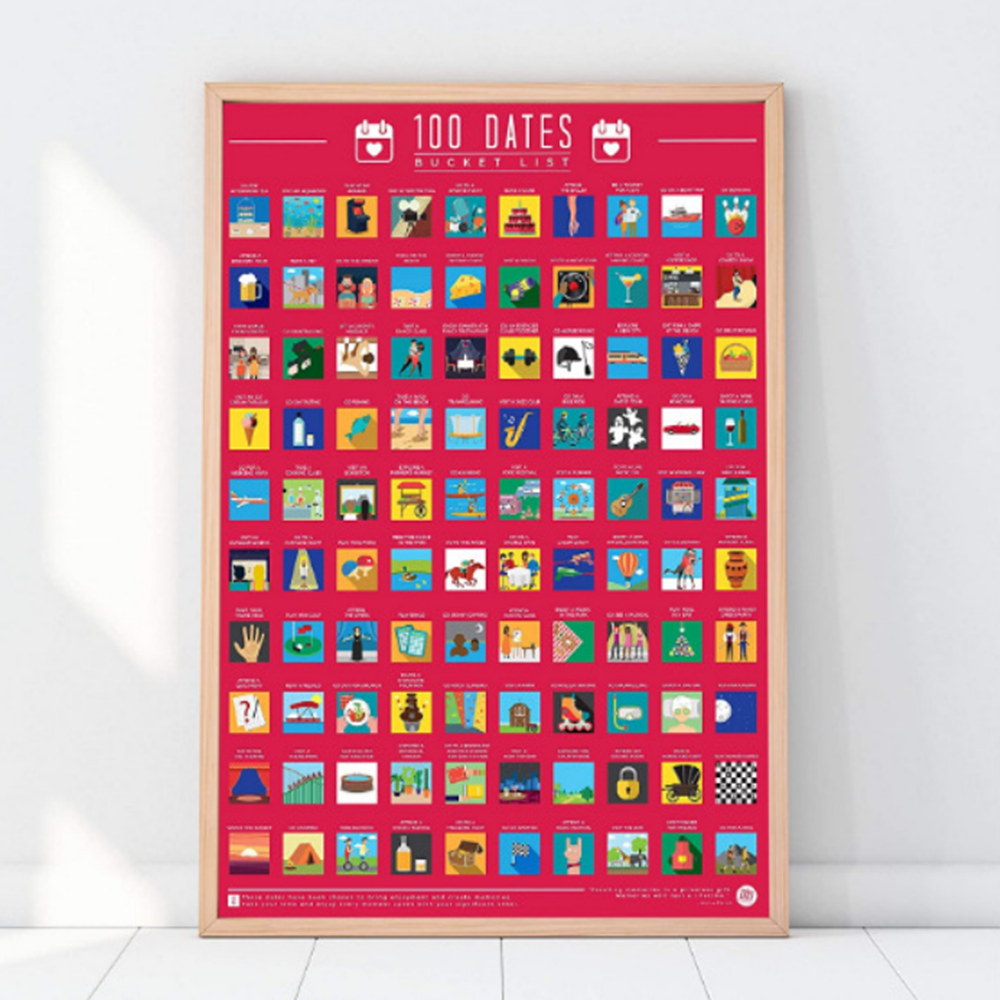 Anniversary Gifts 100 Dating Things Scratch Poster Movie Anime Scratch Poster Decoration Foreign Trade Scratch Poster