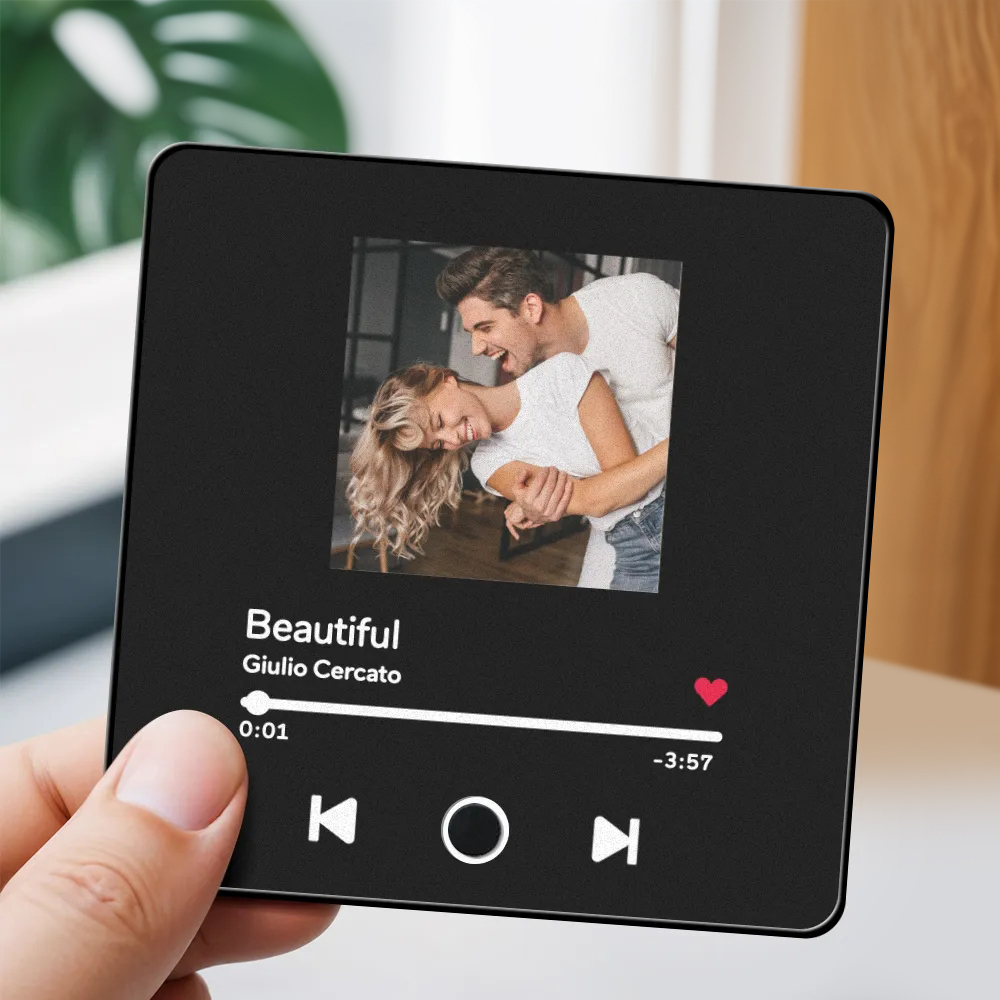 Personalized Photo Spotify Music Fridge Magnet Custom Wall Photo Sticker Music Fridge Magnet Can Play Songs