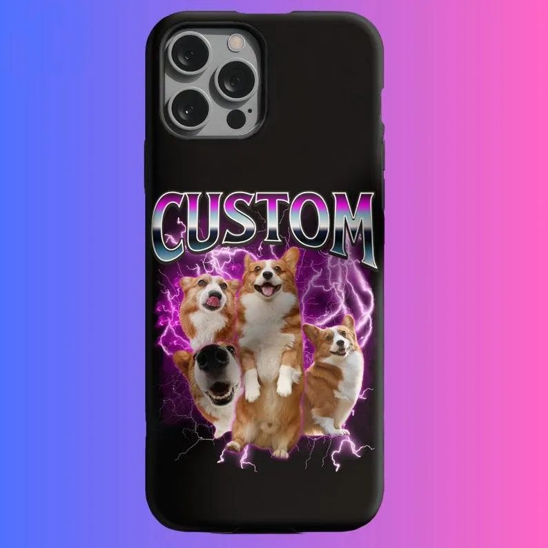 Custom Pet Phone Case, Custom Pet Bootleg Phone Case, Pet Phone Case, Dog Lover Phone Case, Cat Lover Phone Case, Pet Phone Case, Bootleg - myphotowallet