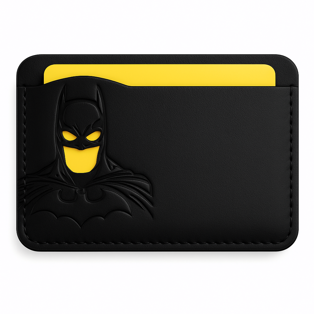 Mask Id Holder Batnan Wallet Hero Super Hero Wallet Leather Unique Gift for Him Bat ID Card Holder Superhero Id Wallet Comic Leather Wallet