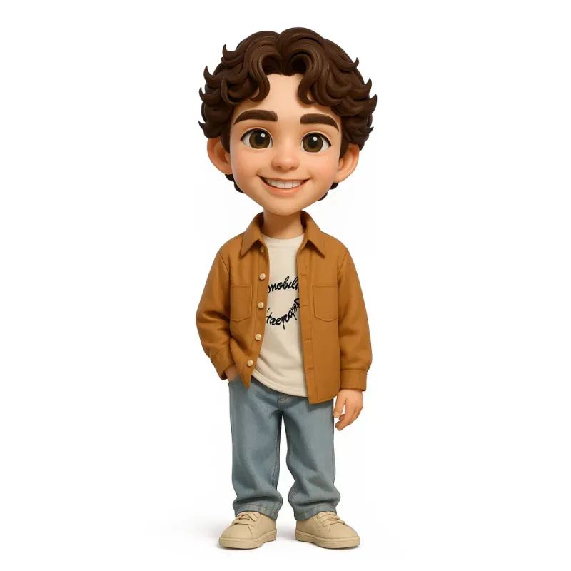 Custom Soccer Player 3D Figure Gift Set with Ball & Trophy for Kids & Fans Football Fever Game Day - 