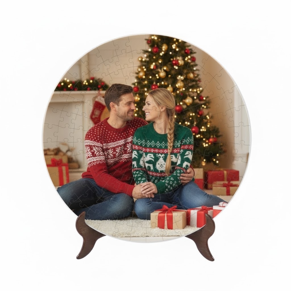 Custom Photo 3D Puzzle Plate DIY Living Room & Kitchen Decoration Home Ornament Christmas Gift Toy - 