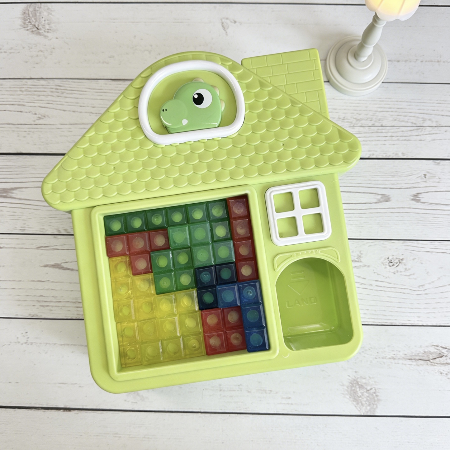 Dinosaur House Puzzle Sensory Toy, Soft Building Blocks Matching Game for Kids Learning & Fine Motor Skills