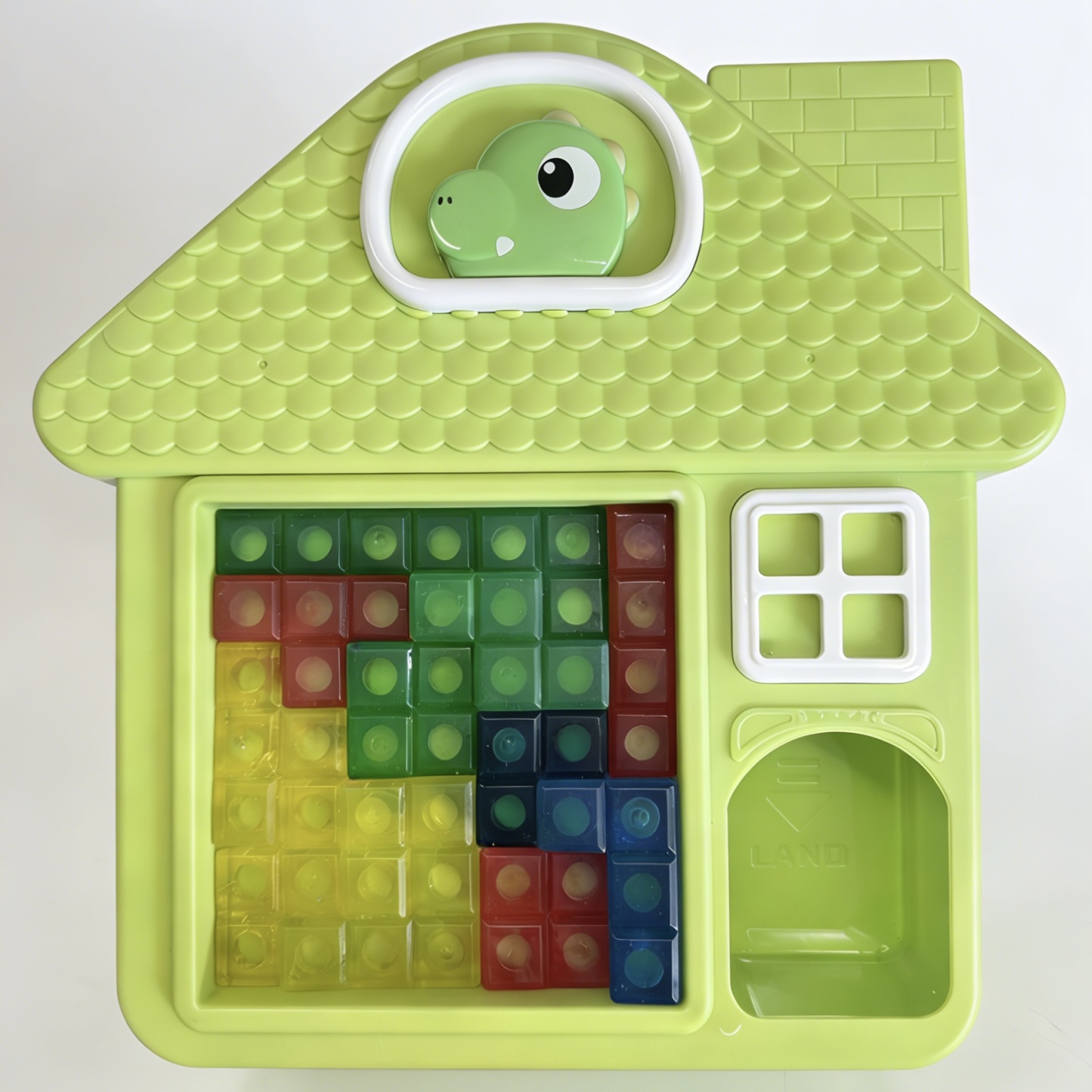 Dinosaur House Puzzle Sensory Toy, Soft Building Blocks Matching Game for Kids Learning & Fine Motor Skills