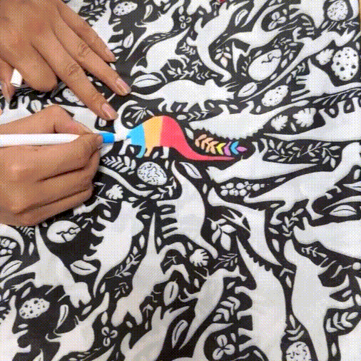 DIY Coloring Blanket with 24 Colors Markers, Color Your Own Blankets, Customizable Washable Diys Colorings Blanket Kits, You Can Color Fuzzy Velvet, Creative Diys Colorings Blankets for Adults