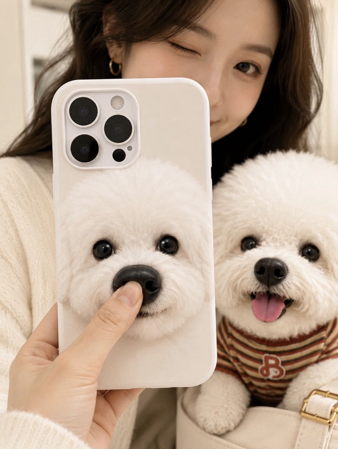 Cute Dog Nose Squishy Phone Case | Soft Kawaii Puppy iPhone Cover