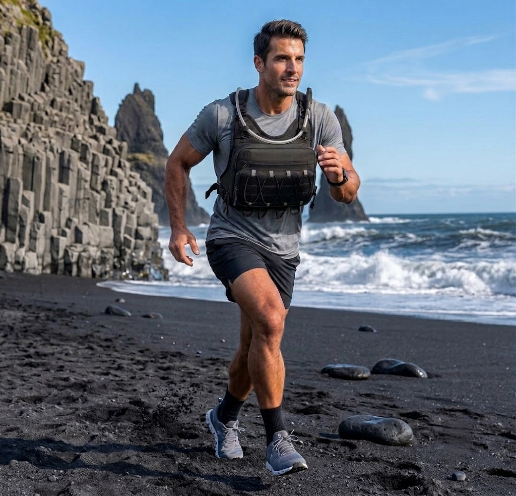 2L Hydration Backpack Running Vest for Men Tactical Chest Rig Pack Adjustable Lightweight Water Vest for Marathon Hiking Cycling Hunting
