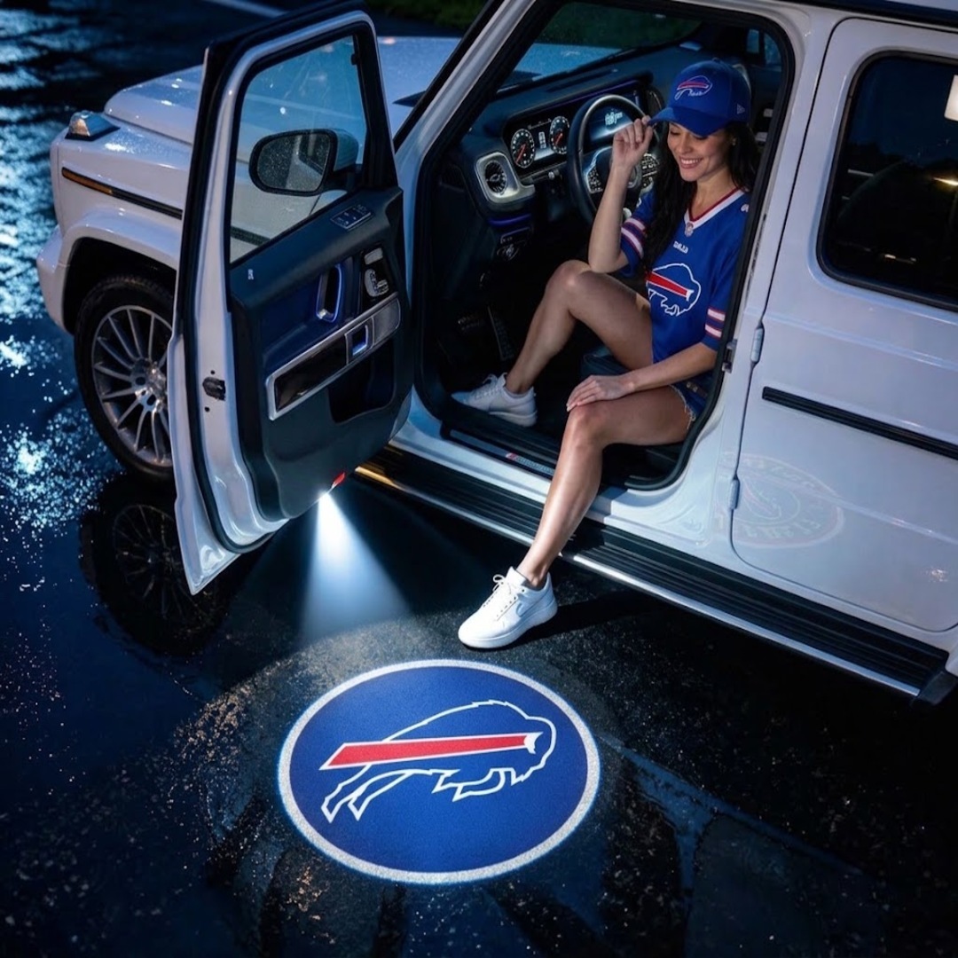 Football Team Car Door Projector Lights | Custom Logo LED Welcome Gift - 