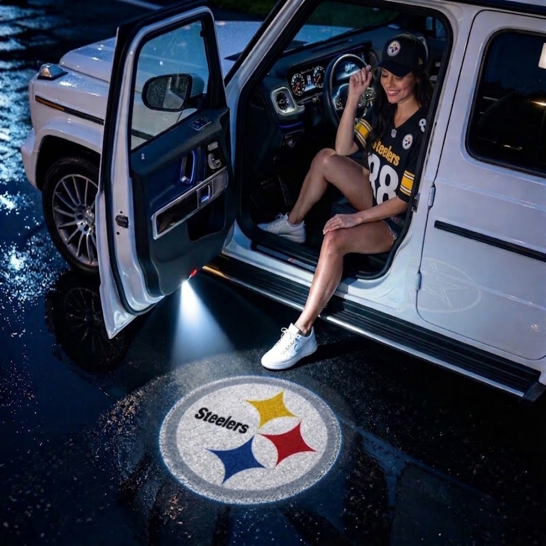 Football Team Car Door Projector Lights | Custom Logo LED Welcome Gift - 