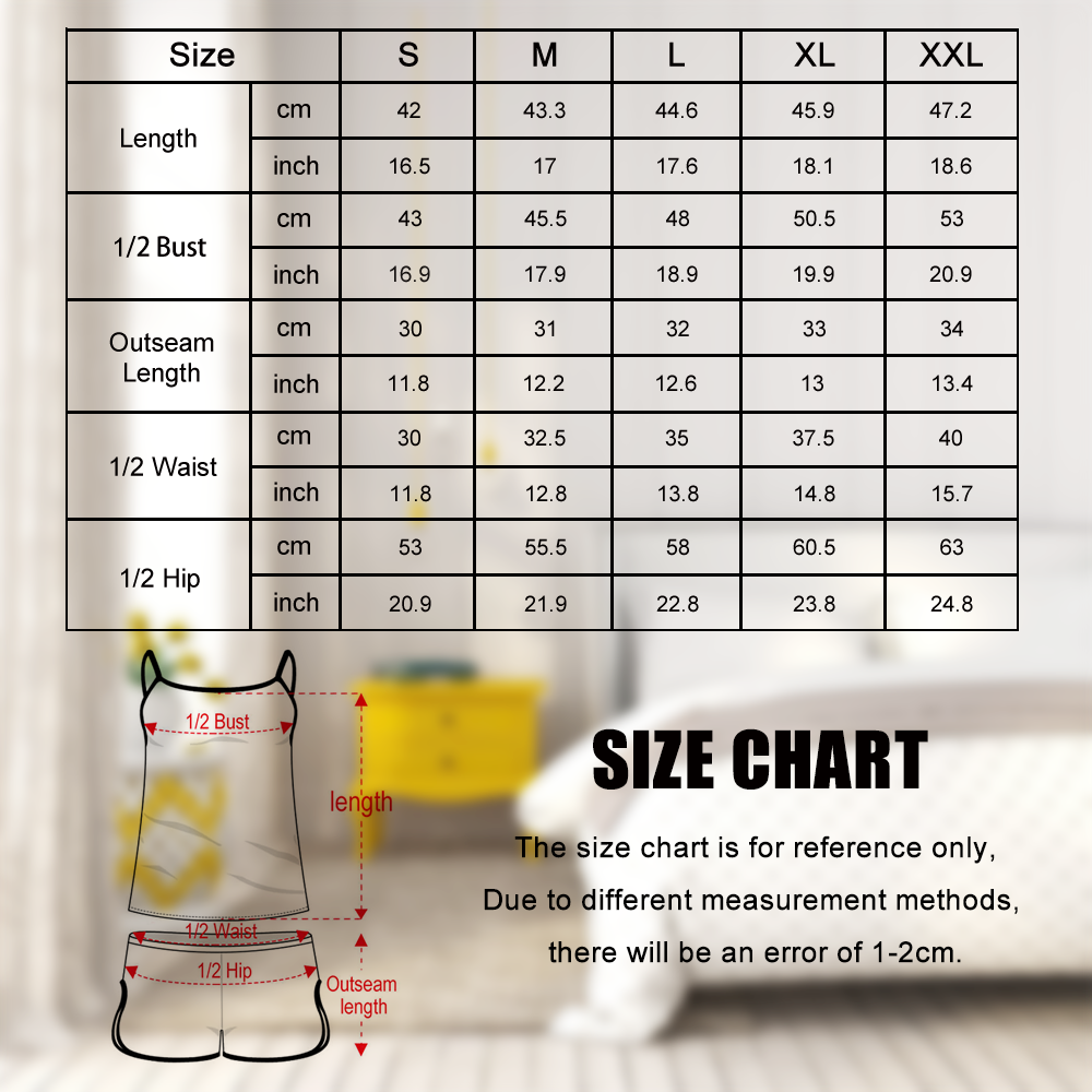 Custom Face Camisole Sleepwear Personalized Lingerie Set Summer Pajamas - Pink Heart - 