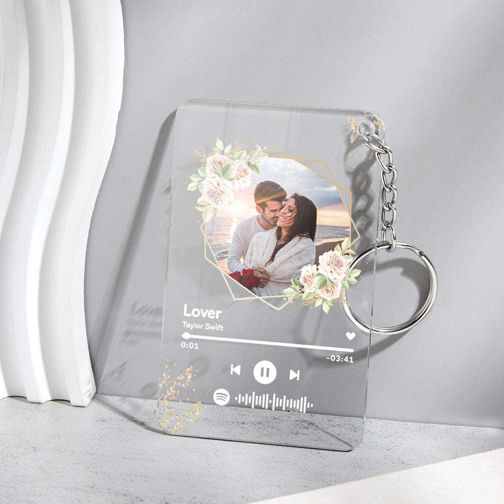 Custom Spotify Code Song Plaque Music Glass Keychain/Plaque/NightLight Gift For Lover - Myphotowallet
