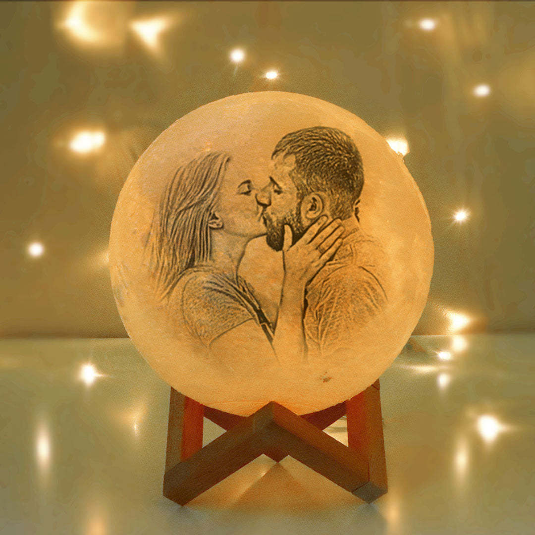 Photo Moon Lamp Personalized Photo Moon Lamp Anniversary Gifts