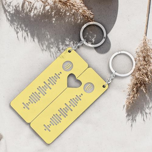 Custom Spotify Code KeyChain Heart KeyChain