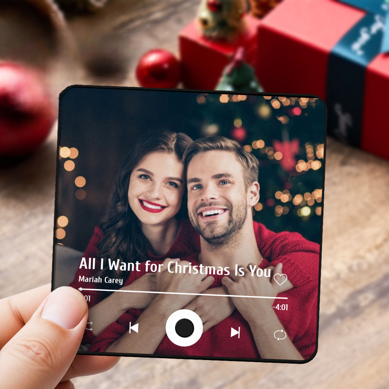 Customized Album Fridge Magnet Personalized Music Fridge Magnet Can Play Songs Christmas Gifts Family Gifts