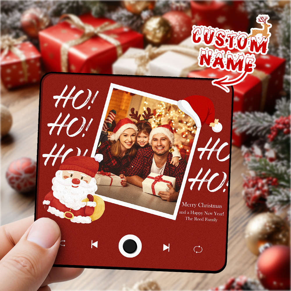 Christmas Music Fridge Magnet with Photo - Play Music to Make Christmas Full of Joy & Memories - Get Photo Blanket