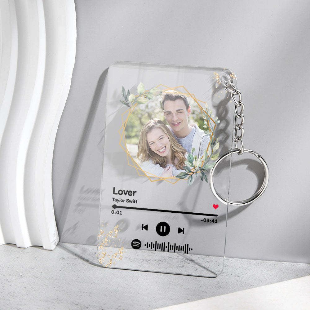 Custom Spotify Code Song Plaque Music Glass Keychain/Plaque/NightLight Gift For Lover - Myphotowallet