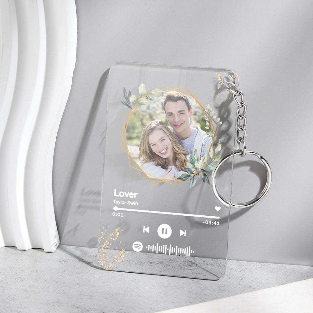 Custom Spotify Code Song Plaque Music Glass Keychain/Plaque/NightLight Gift For Lover - Myphotowallet