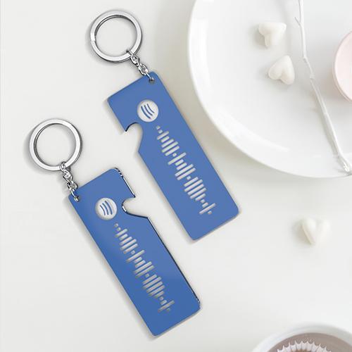 Custom Spotify Code KeyChain Heart KeyChain