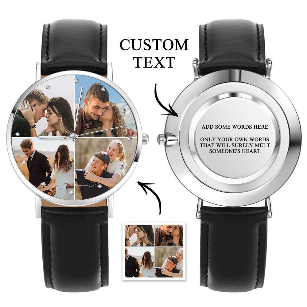 Gifts For Men Custom Photo Watch Personalized Collage Photo Watch