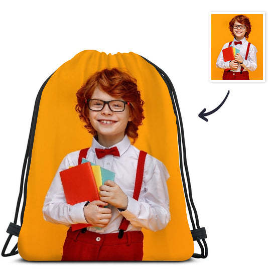 Graduation Gift Custom Drawstring Bags  Personalized Photo Drawstring Sportpack - 