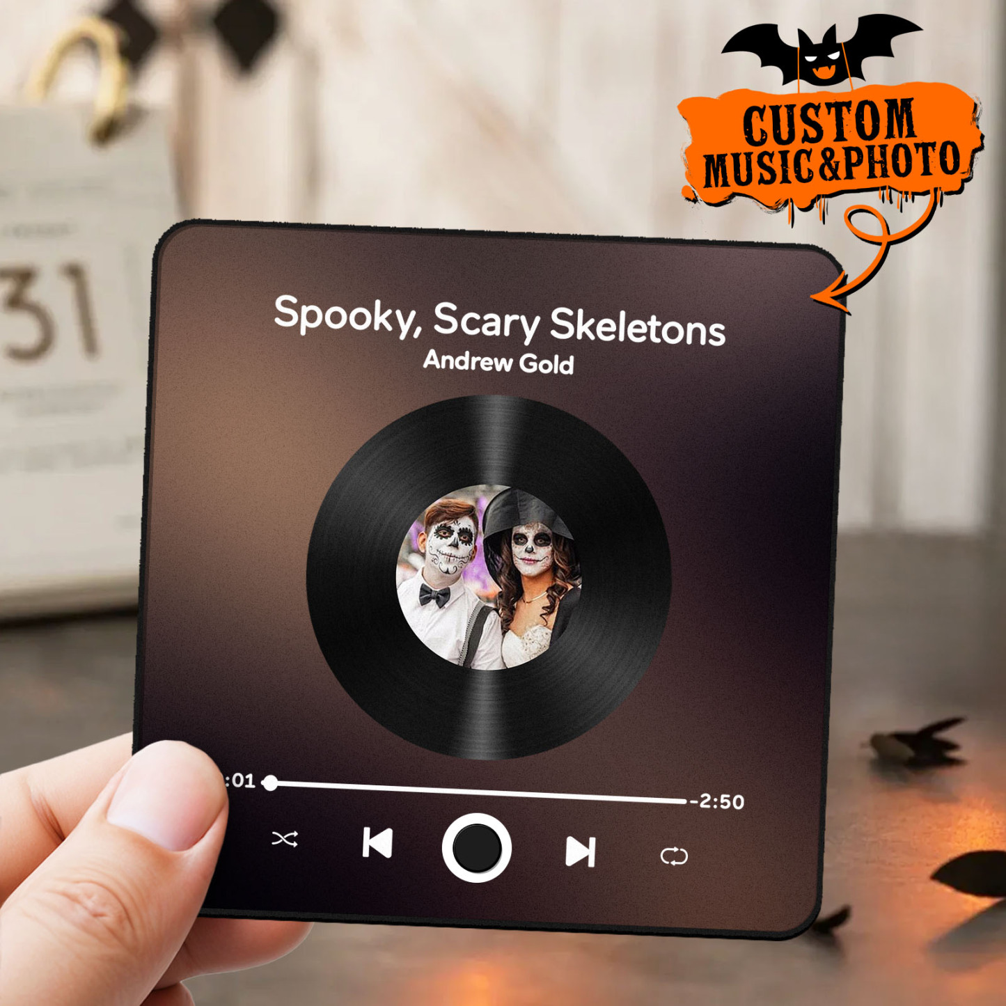 Customized Album Fridge Magnet Personalized Music Fridge Magnet Halloween Gifts Family Gifts - 