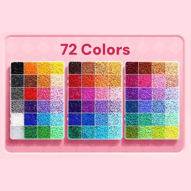 DIY Pixel Perler Beads Kit – Creative Craft Set for Keychains, Frames, Ornaments & Holiday Gifts - 