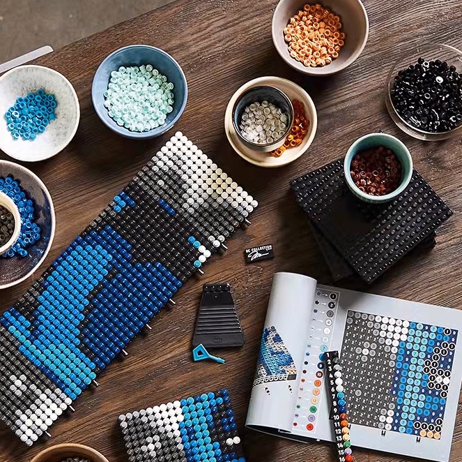 Custom DIY Pixel Brick Painting 16in Photo Mosaic Personalized Album-Style or Your Own Photo Block Art Gift for Couples, Valentine’s Day Custom Portrait