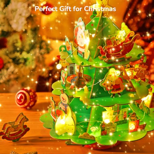 3D Puzzle Kit - DIY Christmas Tree Box for Holiday Decor