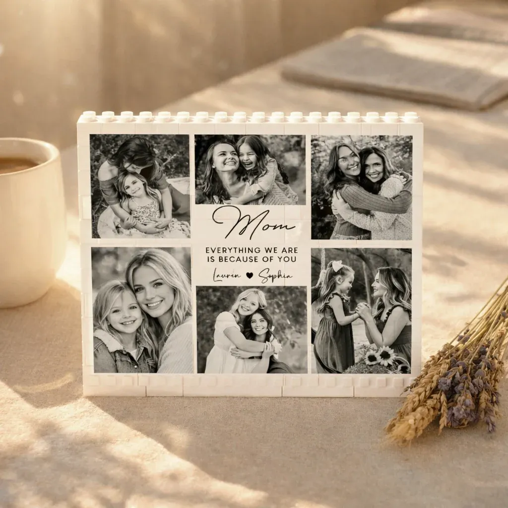 Custom Photo Brick Puzzle Frame – Build Warmth, A Sweet Gift for Mom & Mother's Day