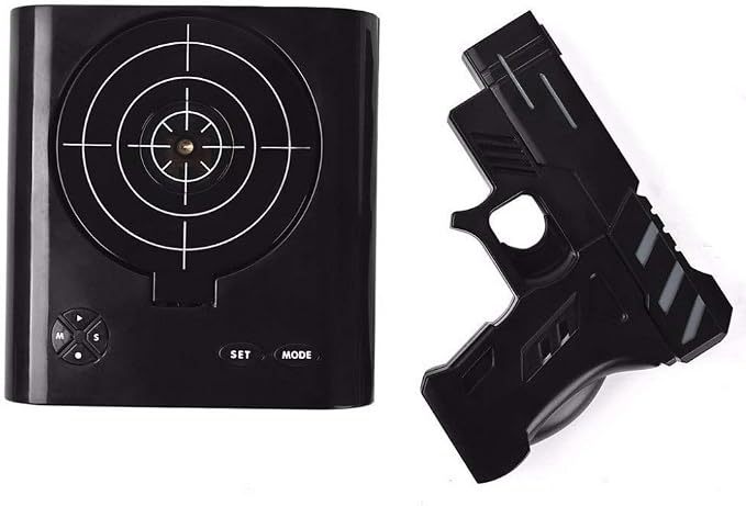 Kids Gun Target Alarm Clock Wake Up Shooting Game Clock with Digital Display Fun Shooting Targets Interactive Morning