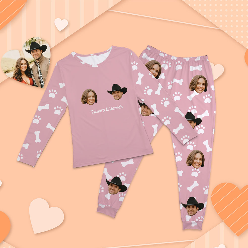 Custom Photo Pet Faces - Gift For Dog Lovers, Cat Lovers - Personalized Unisex Pajamas Set Pajamas For Family - 