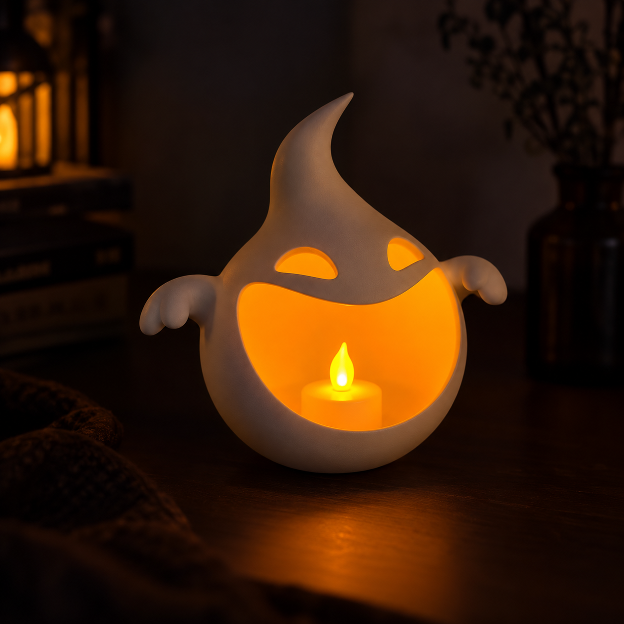 Spooky Cute Ghost Candy Bowl – Eco-Friendly PLA Halloween Candy Holder & Trick-or-Treat Table Decor