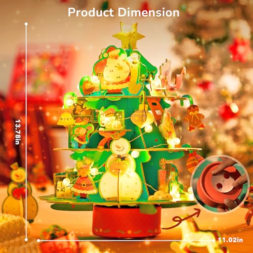 3D Puzzle Kit - DIY Christmas Tree Box for Holiday Decor