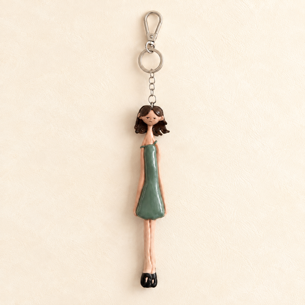 Custom Personalized Mini Figure Bag Charm - Handcrafted Girl Keychain Gift